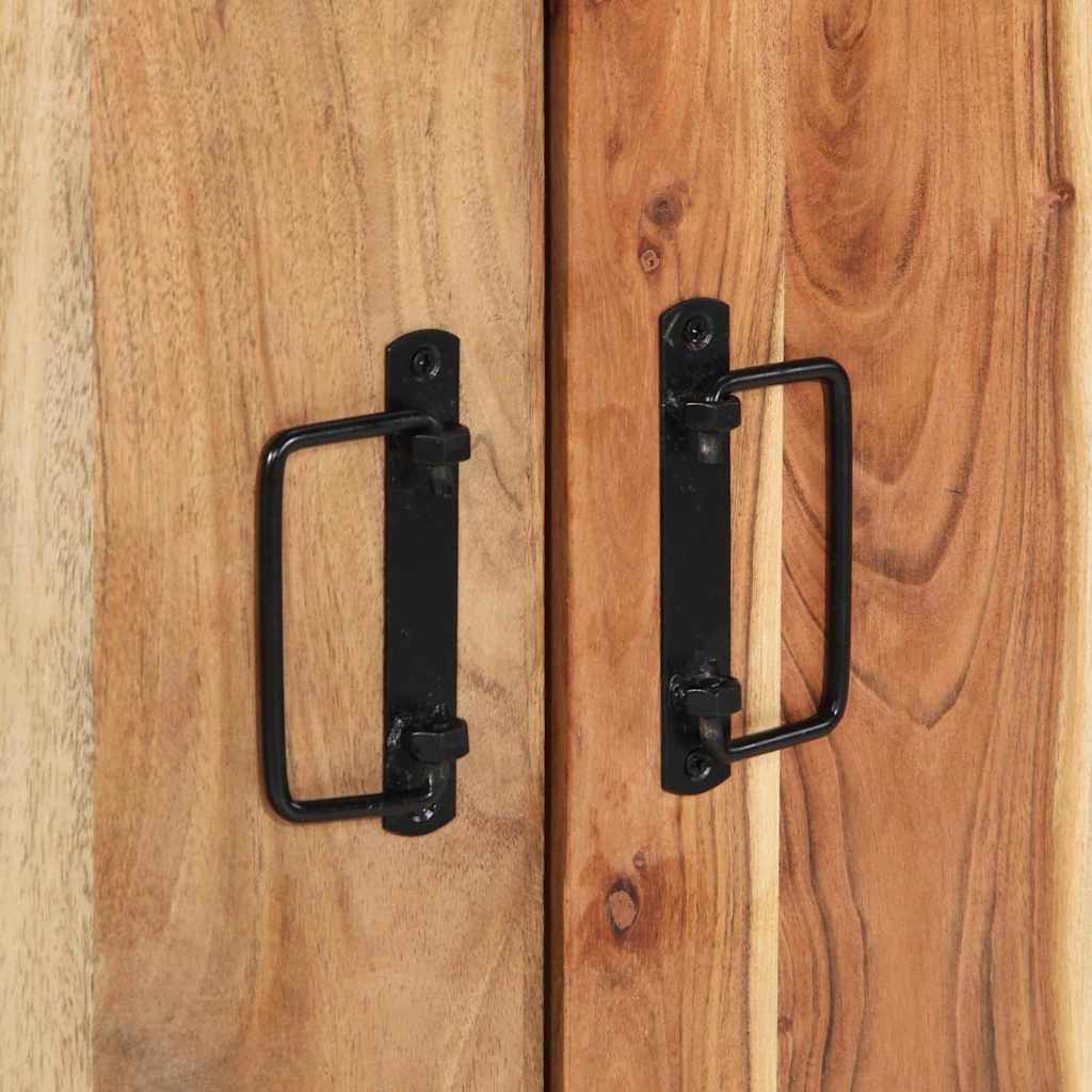 Cabinet à chaussures avec étagère Marron Bois d'acacia massif - XIOS
