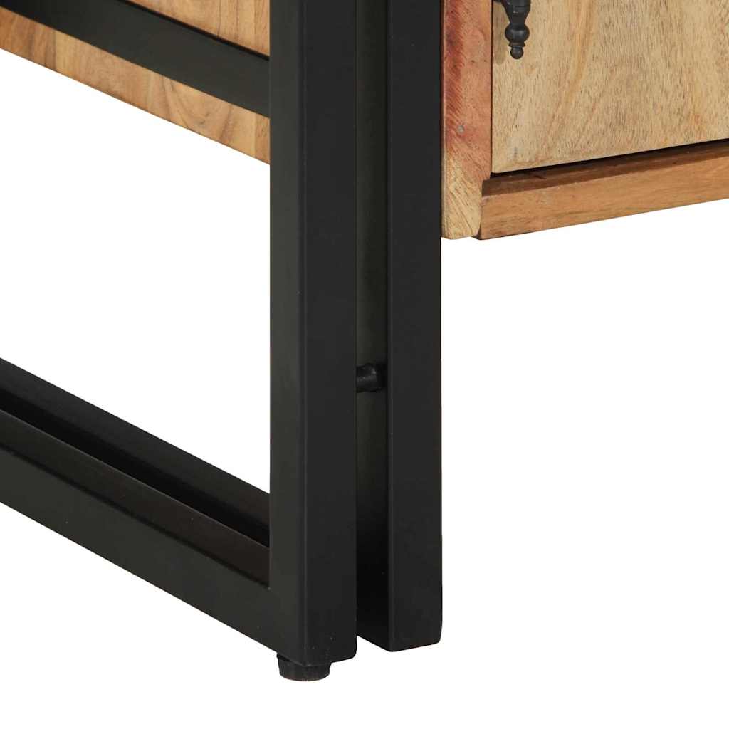 Cabinet à chaussures avec étagère Marron Bois d'acacia massif - XIOS