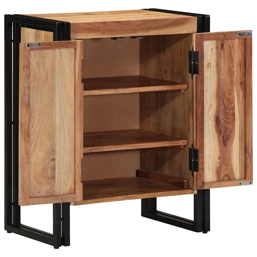 Cabinet à chaussures avec étagère Marron Bois d'acacia massif - XIOS