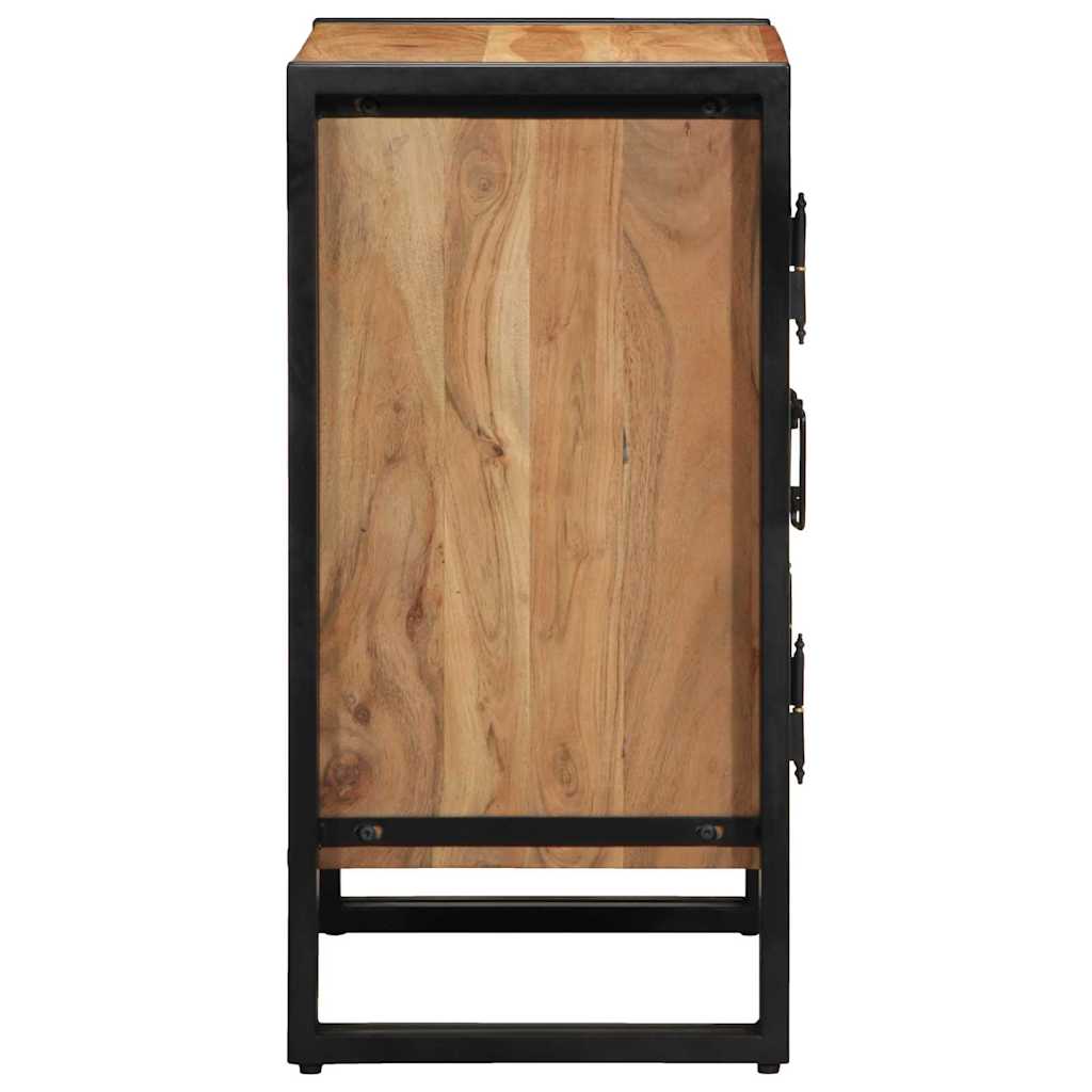 Cabinet à chaussures avec étagère Marron Bois d'acacia massif - XIOS
