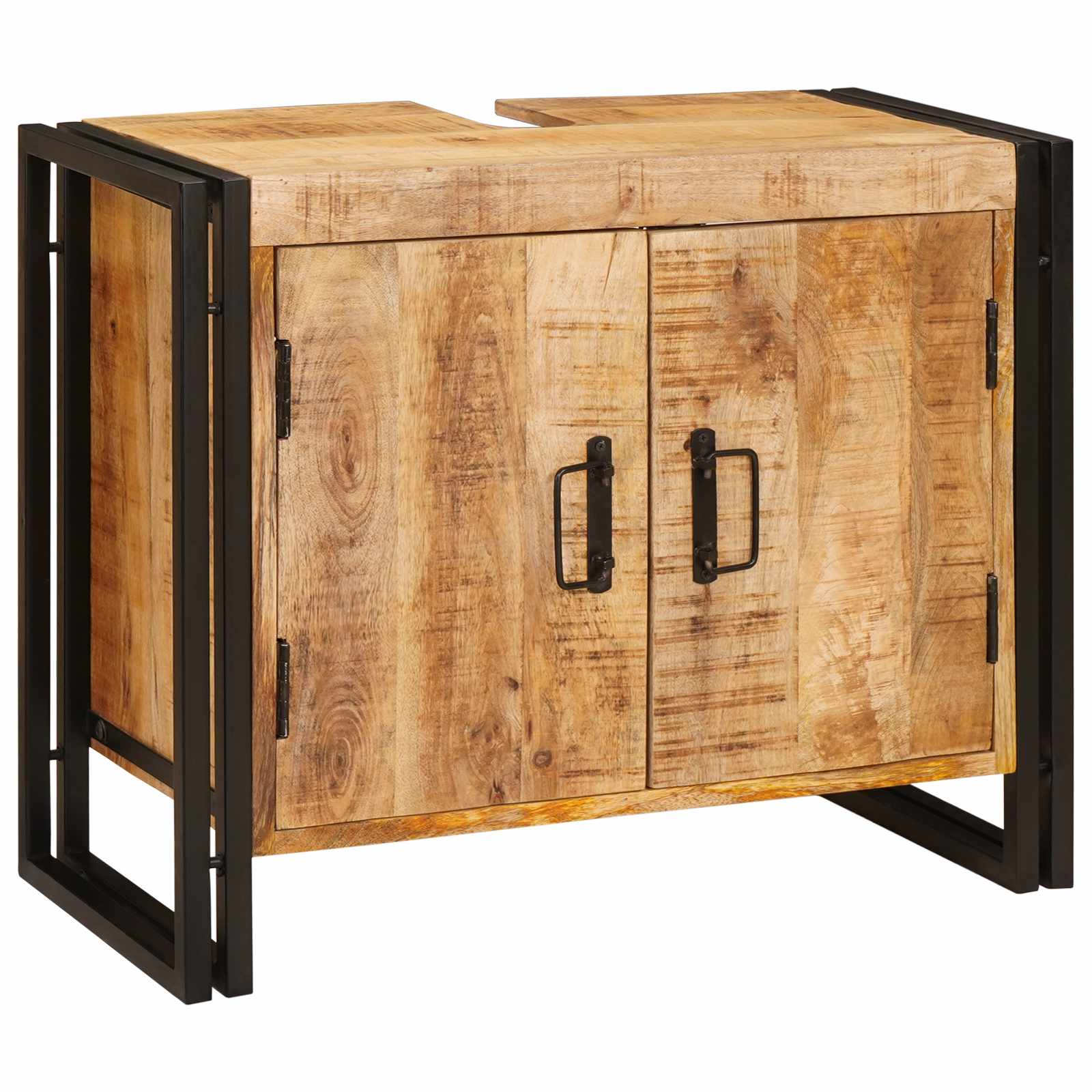 Meuble sous évier Marron 71 x 33 x 58 cm Bois de mangue massif