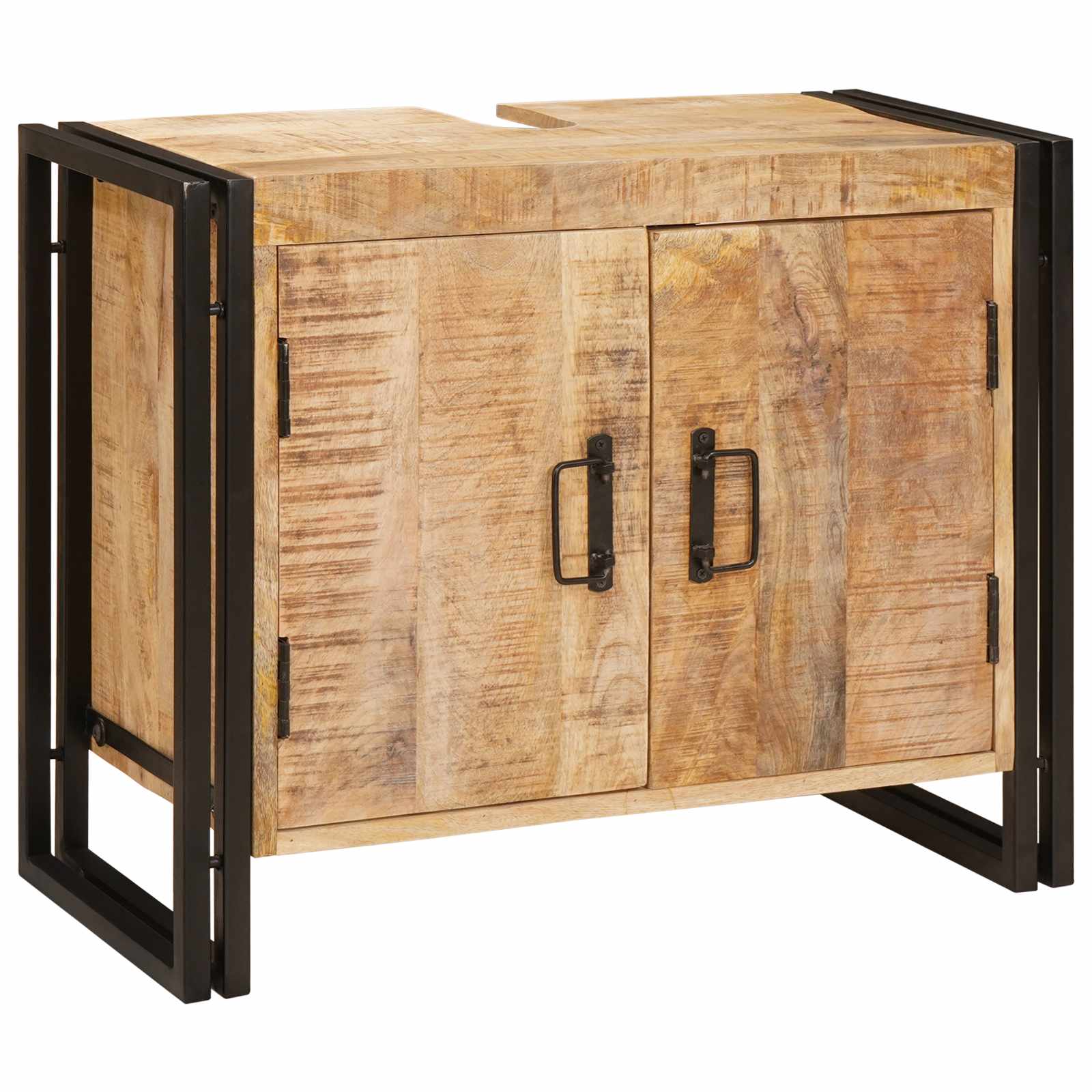 Meuble sous évier Marron 71 x 33 x 58 cm Bois de mangue massif