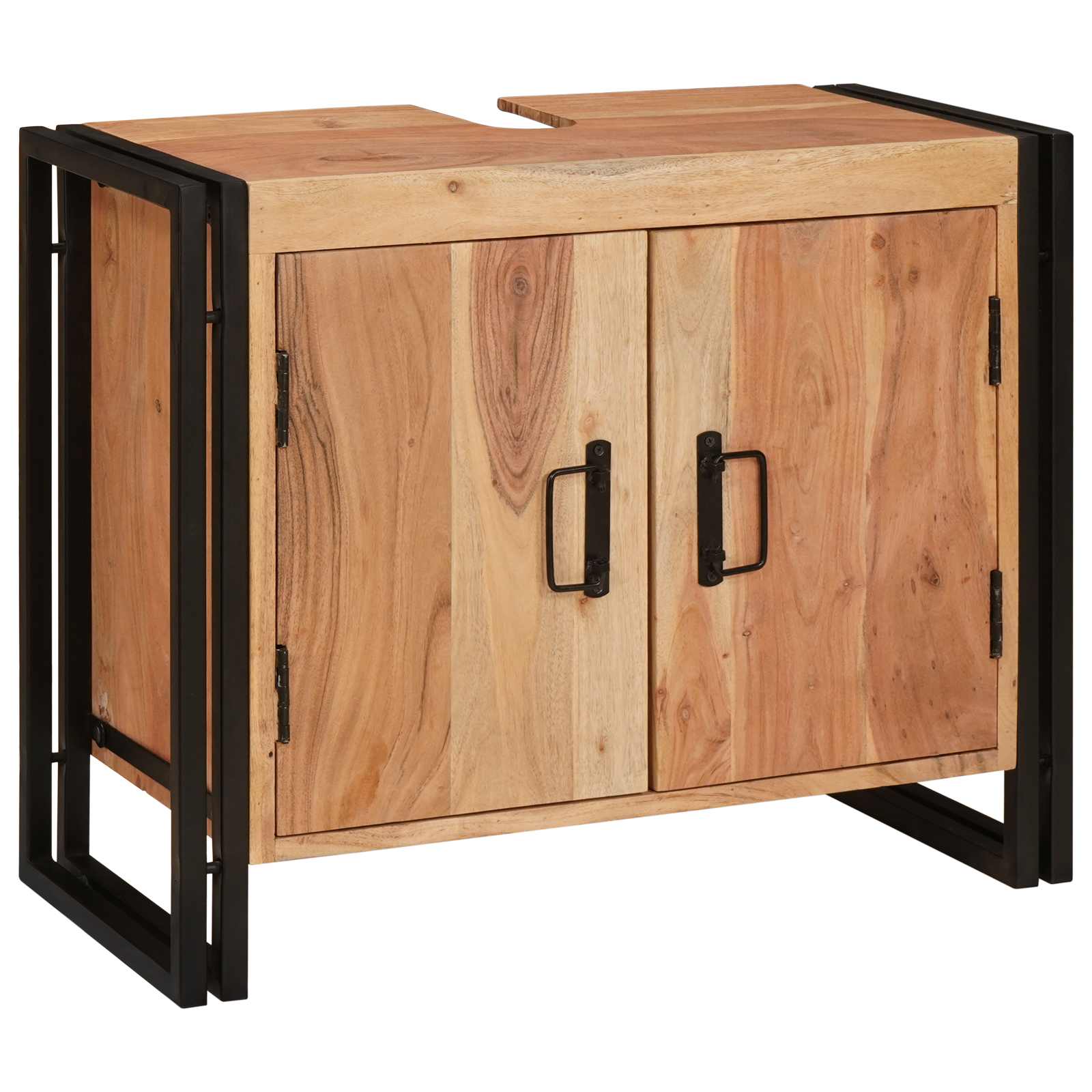 Meuble sous évier Marron 71 x 33 x 58 cm Bois d'Acacia Massif