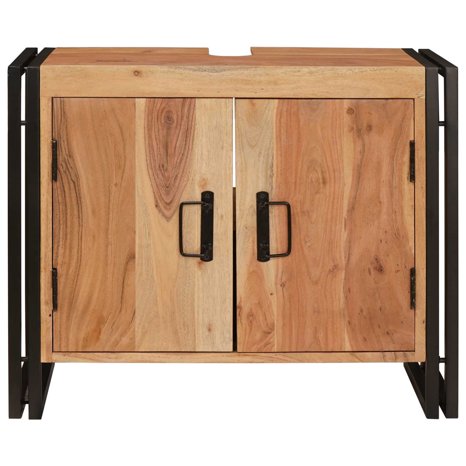 Meuble sous évier Marron 71 x 33 x 58 cm Bois d'Acacia Massif