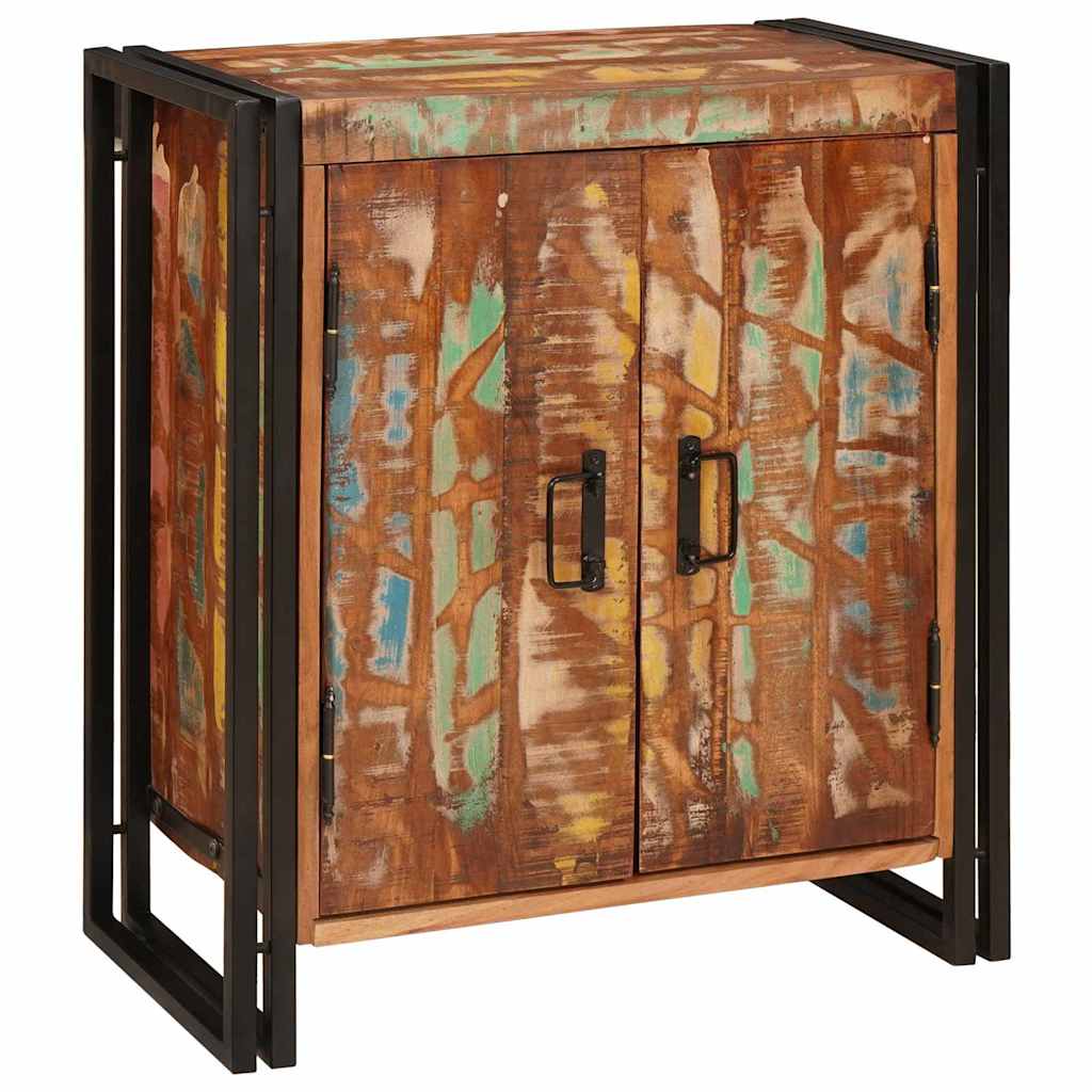 Cabinet de chevet Multicolore Bois massif recyclé