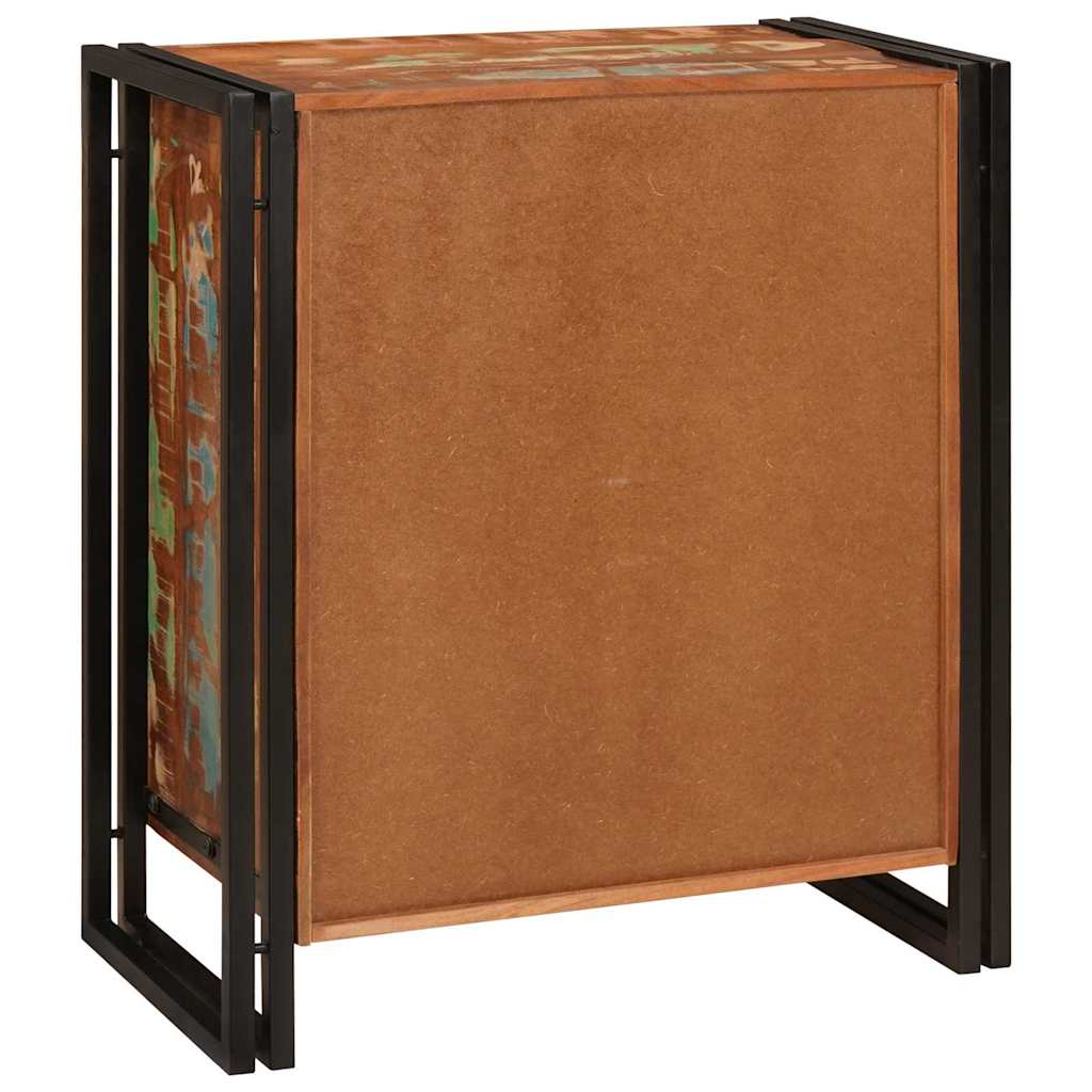 Cabinet de chevet Multicolore Bois massif recyclé