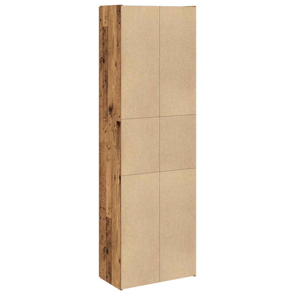 Buffet haut vieux bois 60x32x190 cm bois d'ingénierie - XIOS