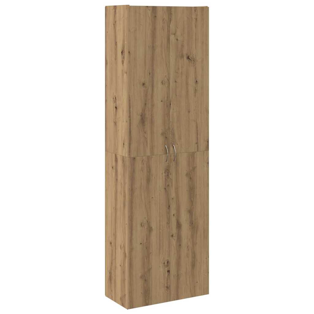 Buffet haut chêne artisanal 60x32x190 cm bois d'ingénierie - XIOS