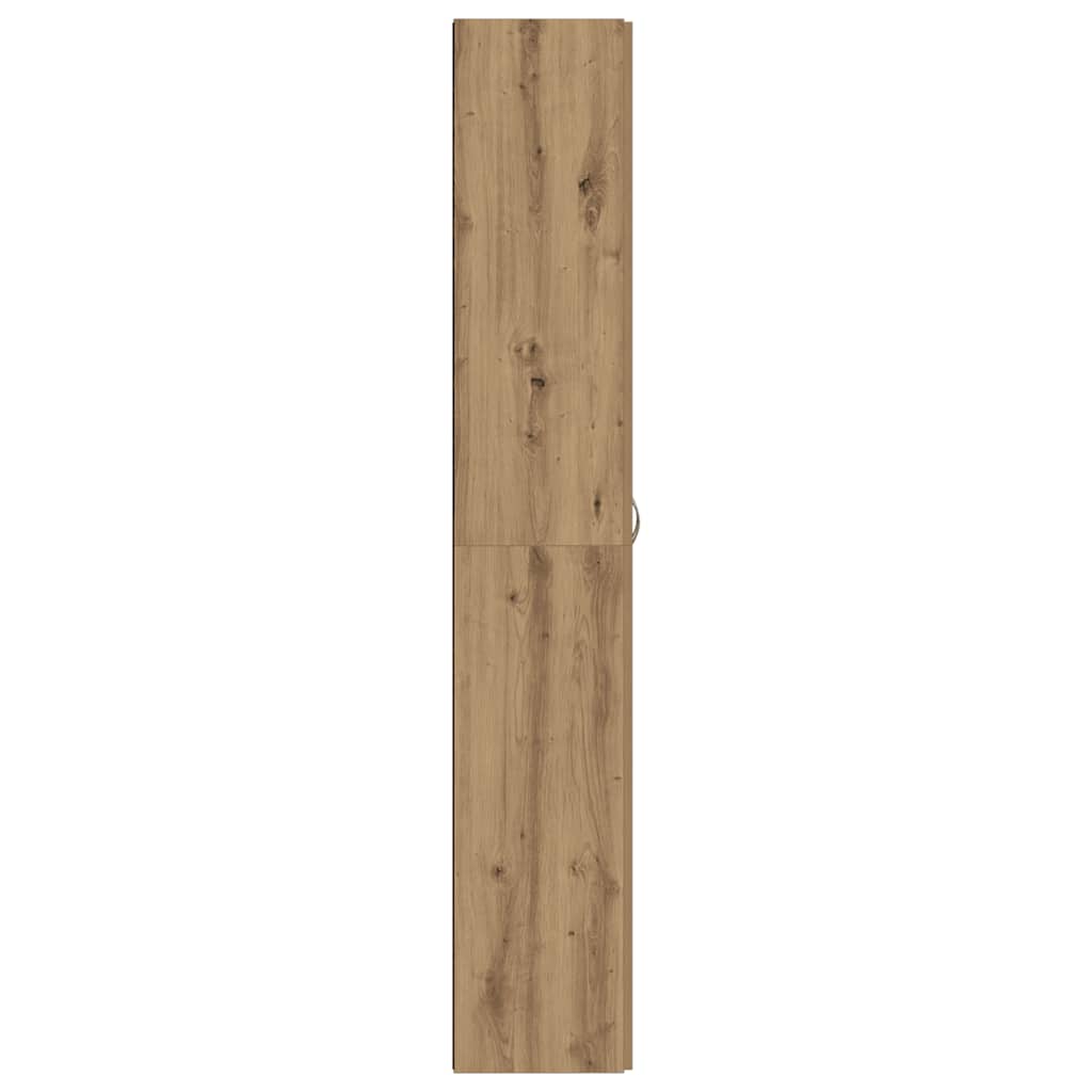Buffet haut chêne artisanal 60x32x190 cm bois d'ingénierie - XIOS