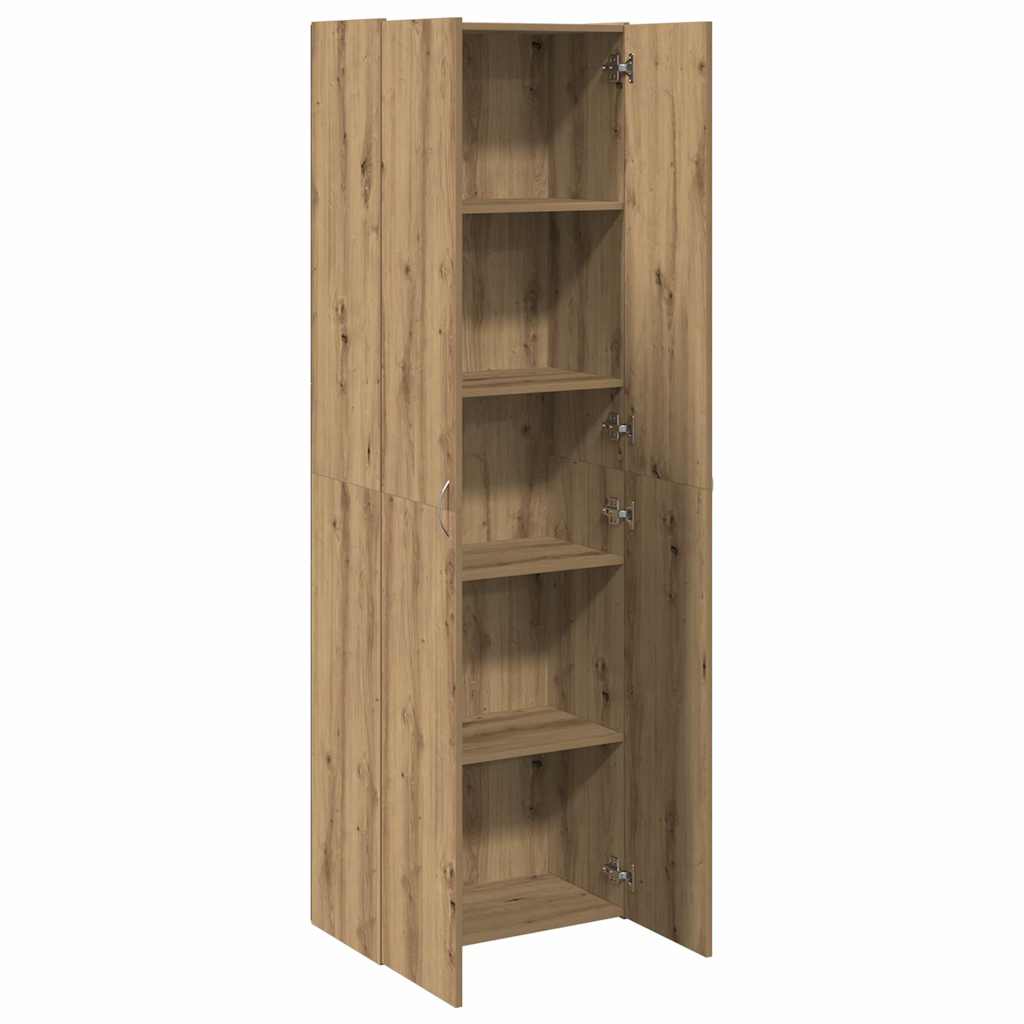 Buffet haut chêne artisanal 60x32x190 cm bois d'ingénierie - XIOS