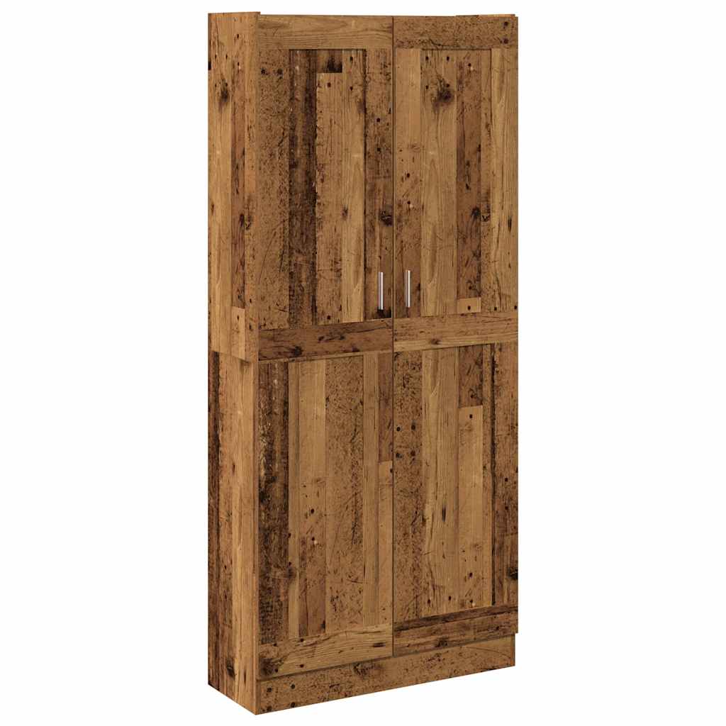 Buffet haut vieux bois 82,5x30,5x185 cm bois d'ingénierie - XIOS