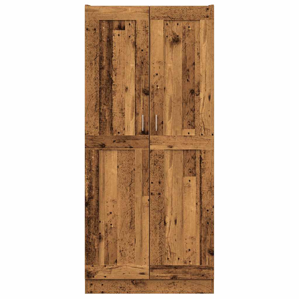 Buffet haut vieux bois 82,5x30,5x185 cm bois d'ingénierie - XIOS