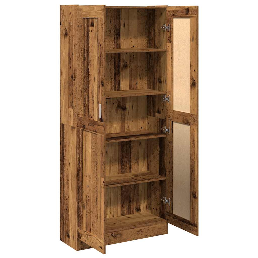 Buffet haut vieux bois 82,5x30,5x185 cm bois d'ingénierie - XIOS