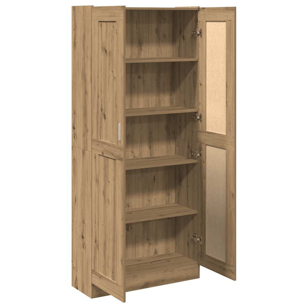 Buffet haut chêne artisanal 82,5x30,5x185 cm bois d'ingénierie - XIOS