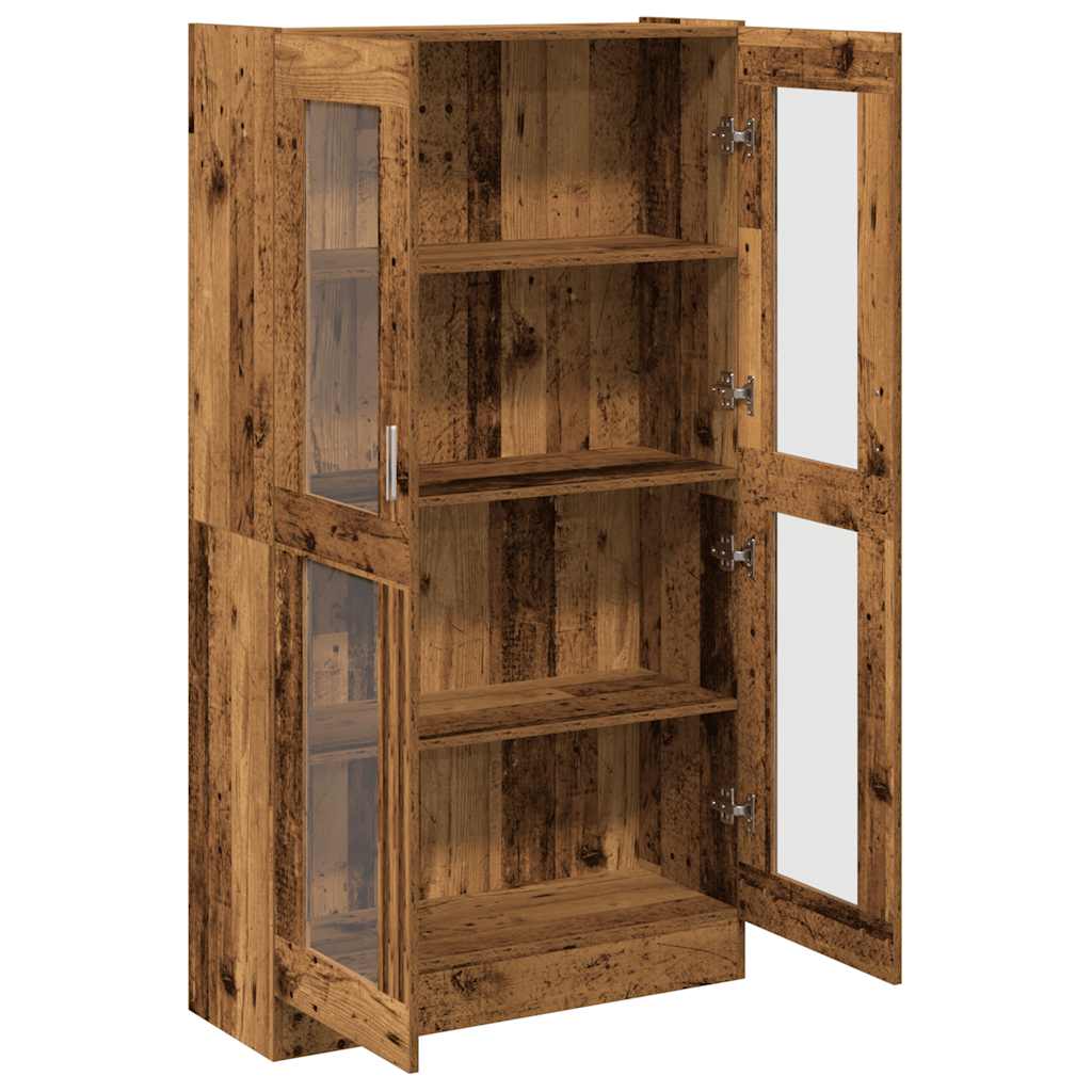 Buffet haut vieux bois 82,5x30,5x150 cm bois d'ingénierie - XIOS
