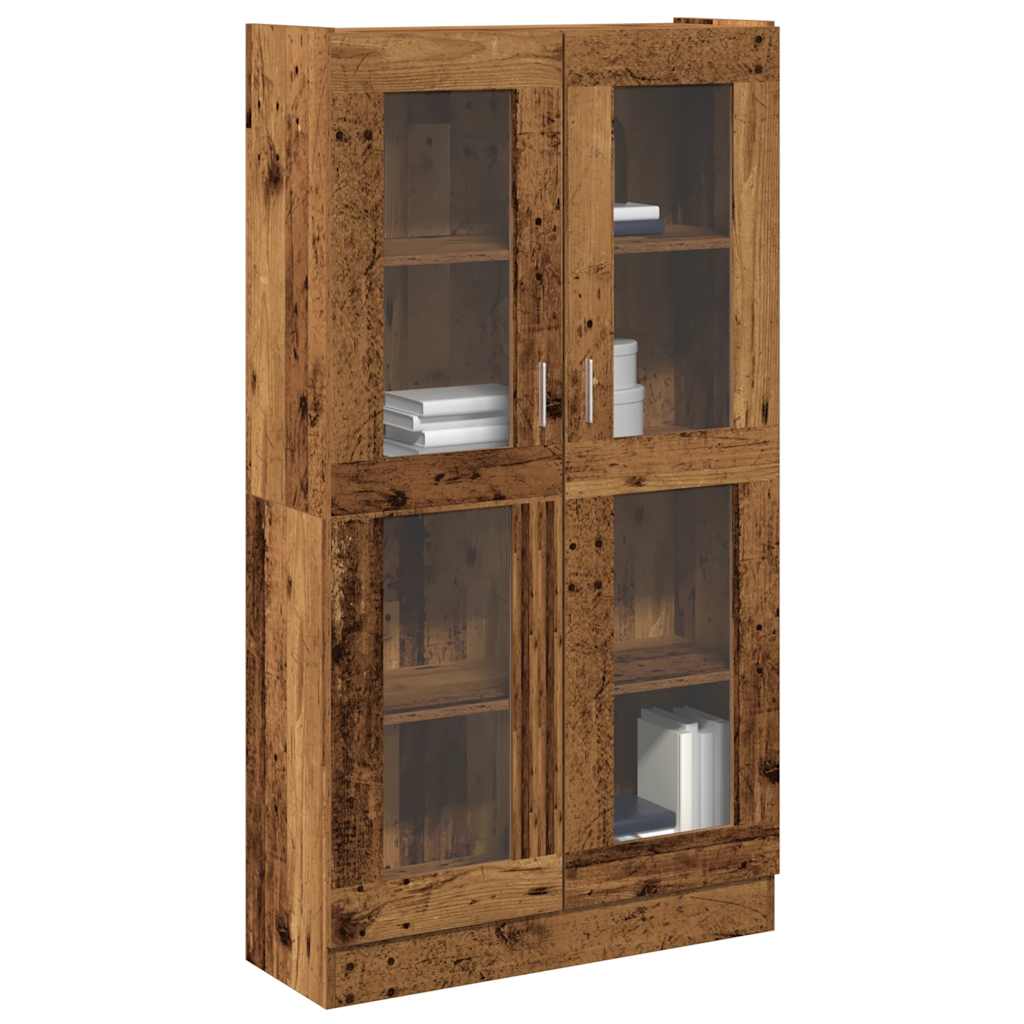 Buffet haut vieux bois 82,5x30,5x150 cm bois d'ingénierie - XIOS