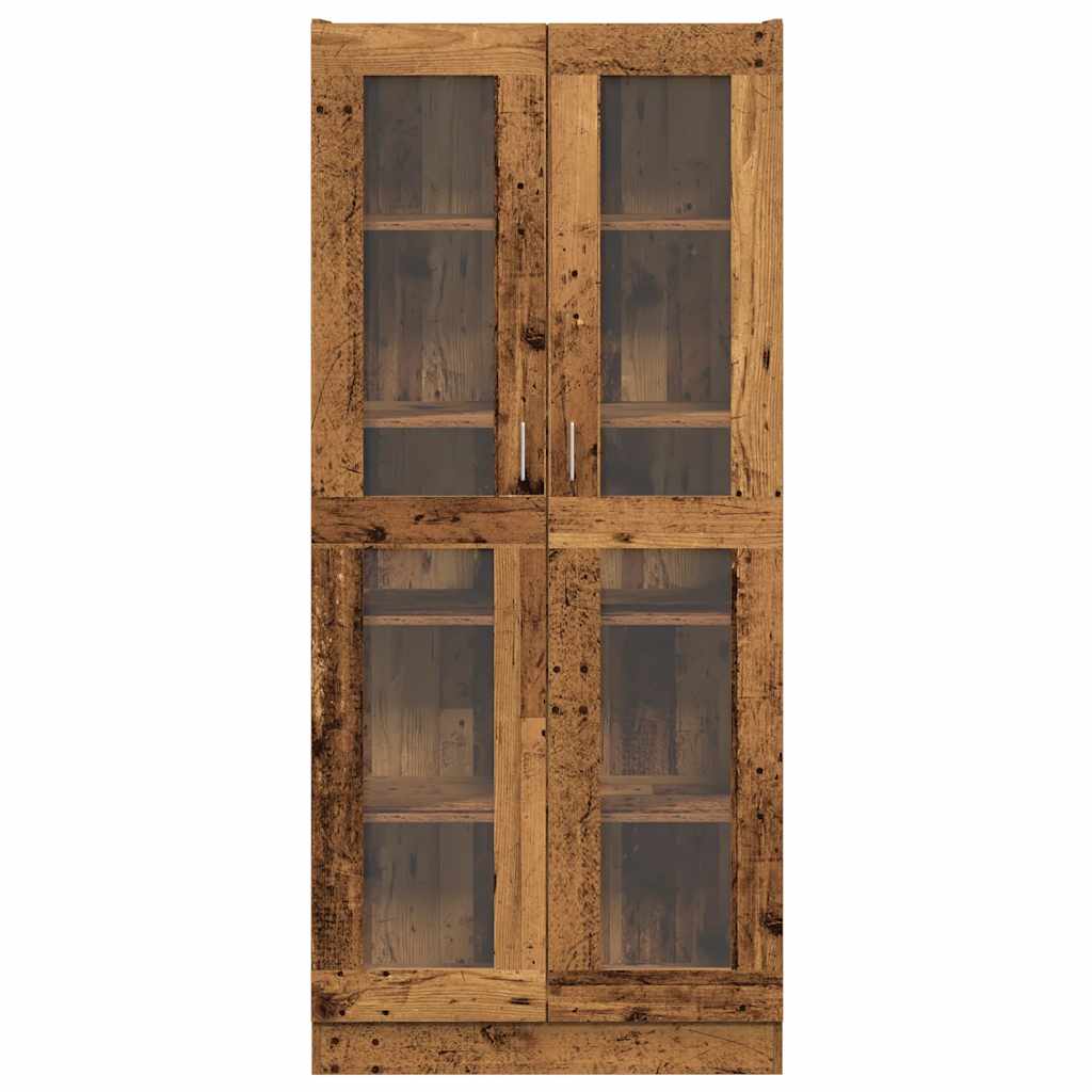 Buffet haut vieux bois 82,5x30,5x185 cm bois d'ingénierie - XIOS