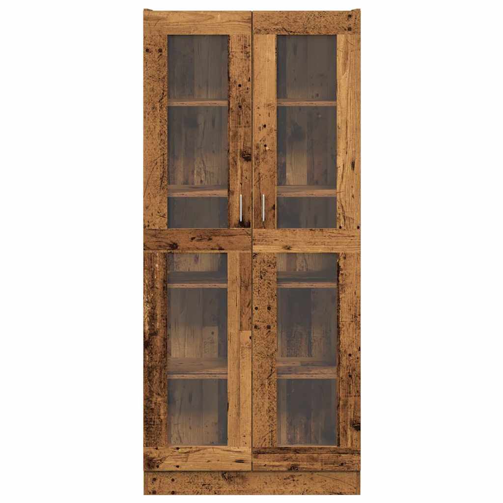 Buffet haut vieux bois 82,5x30,5x185 cm bois d'ingénierie - XIOS