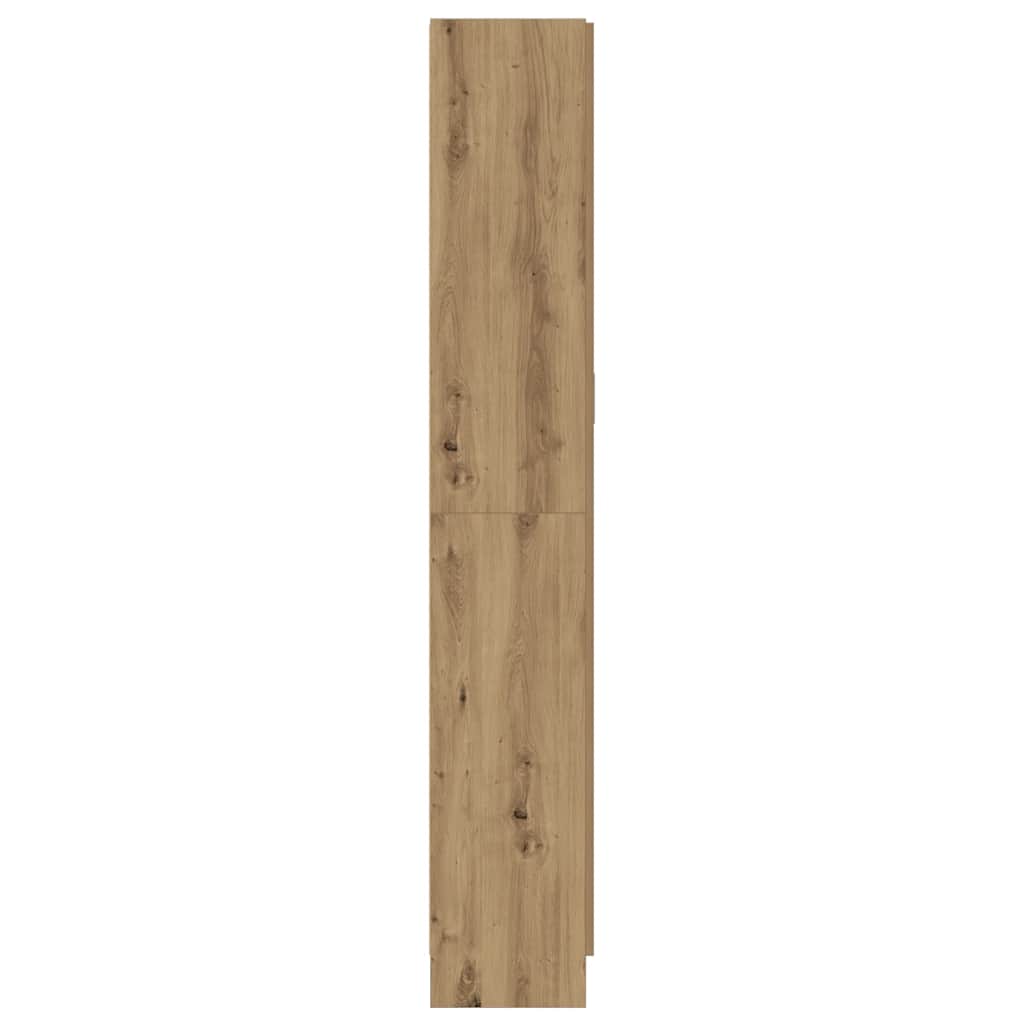 Buffet haut chêne artisanal 82,5x30,5x185 cm bois d'ingénierie - XIOS