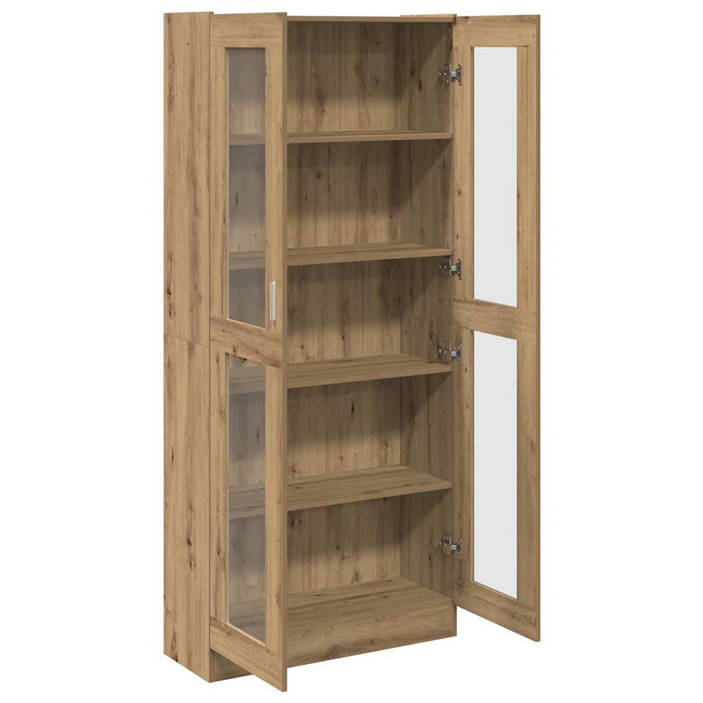 Buffet haut chêne artisanal 82,5x30,5x185 cm bois d'ingénierie - XIOS