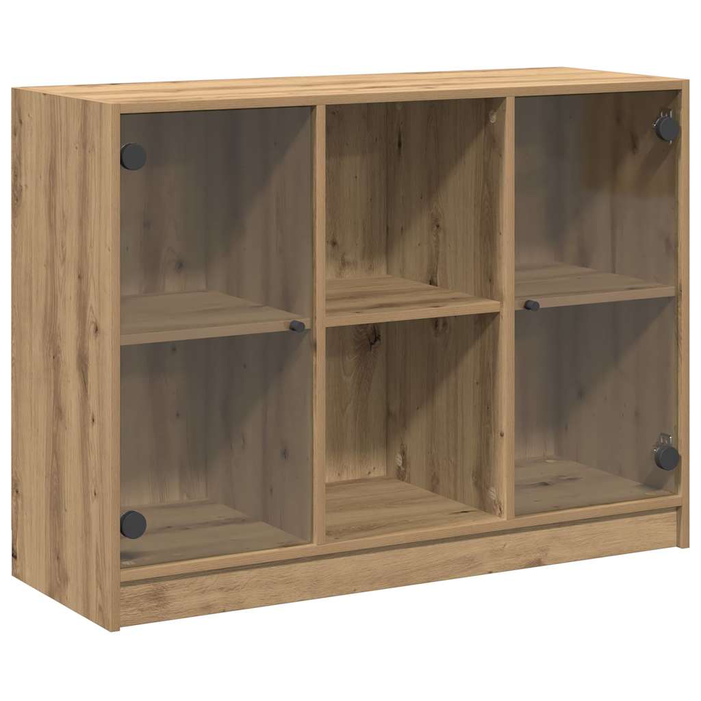 Buffet chêne artisanal 102x37x75,5 cm bois d'ingénierie - XIOS