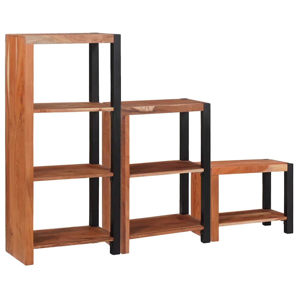 Étagère 3 pcs Marron 50 x 30 x 110 cm Bois d'Acacia Massif - XIOS
