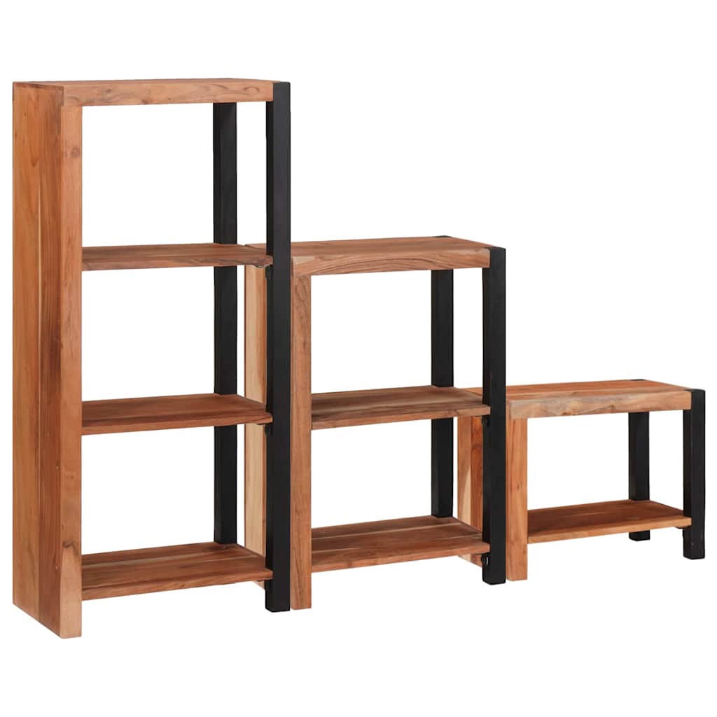 Étagère 3 pcs Marron 50 x 30 x 110 cm Bois d'Acacia Massif - XIOS