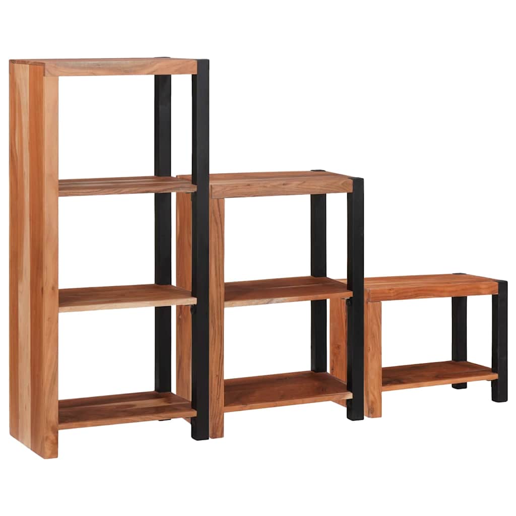 Étagère 3 pcs Marron 50 x 30 x 110 cm Bois d'Acacia Massif - XIOS