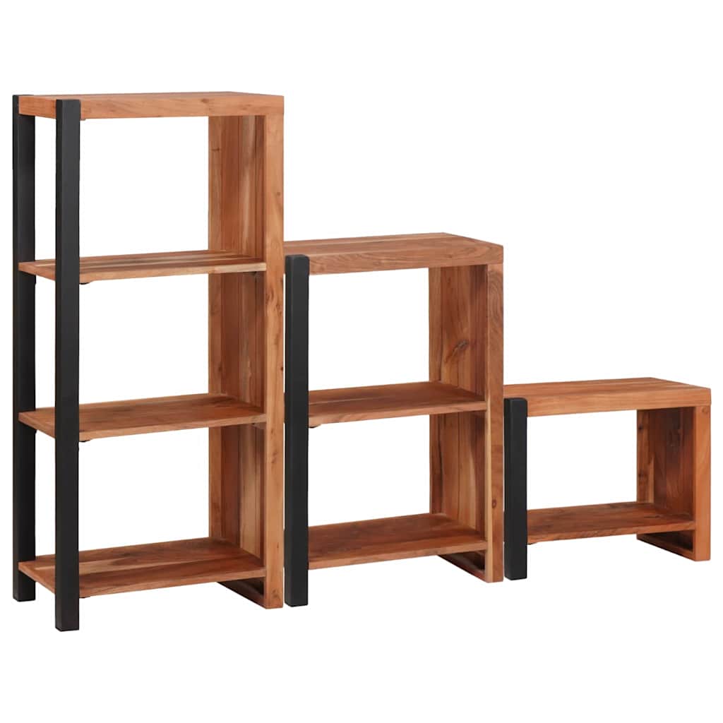 Étagère 3 pcs Marron 50 x 30 x 110 cm Bois d'Acacia Massif - XIOS