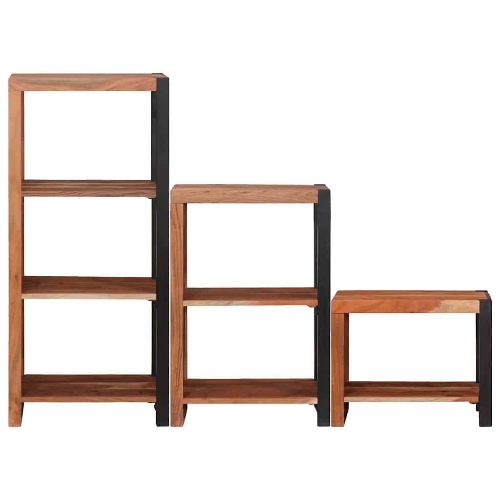 Étagère 3 pcs Marron 50 x 30 x 110 cm Bois d'Acacia Massif - XIOS