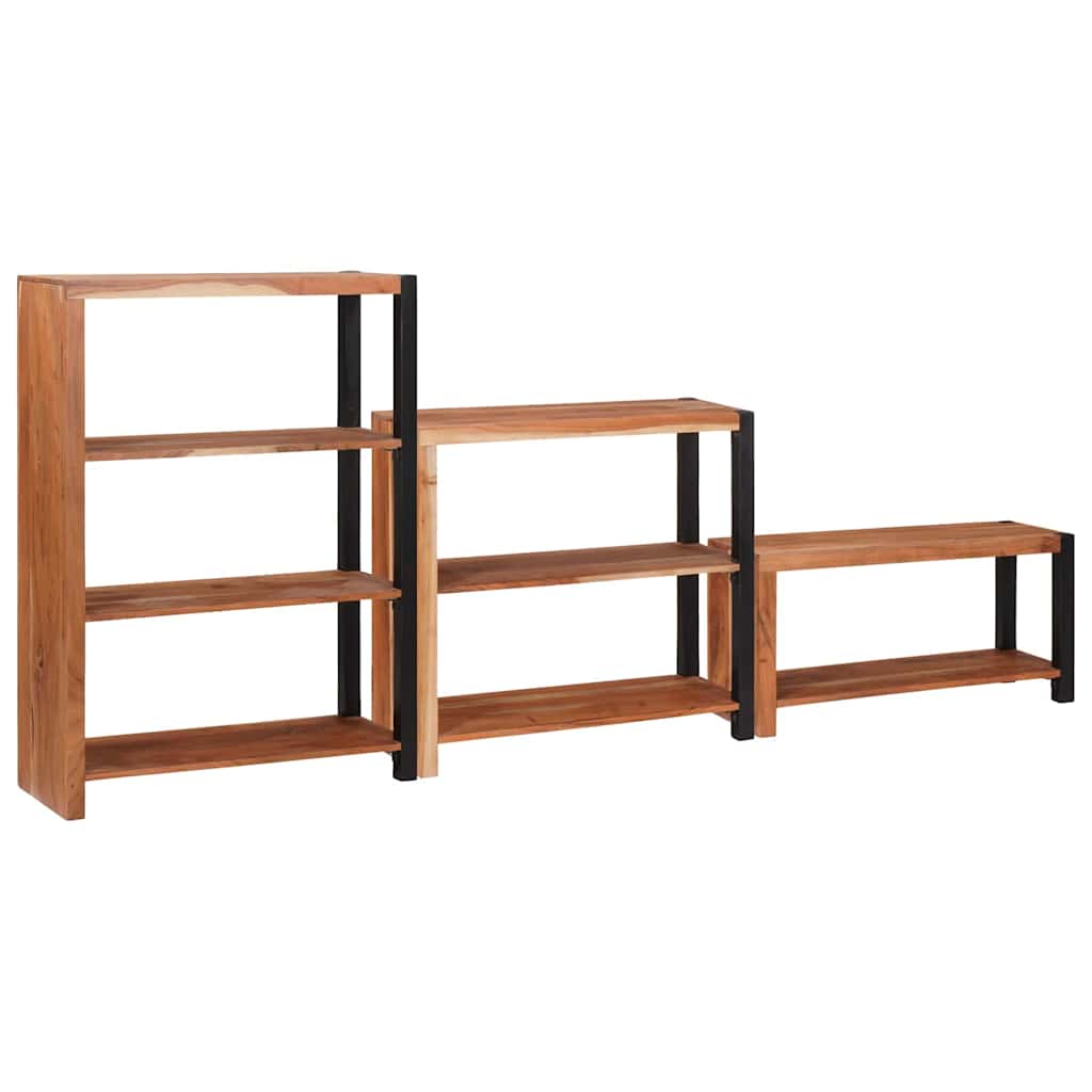 Étagère 3 pcs Marron 80 x 30 x 110 cm Bois d'Acacia Massif - XIOS