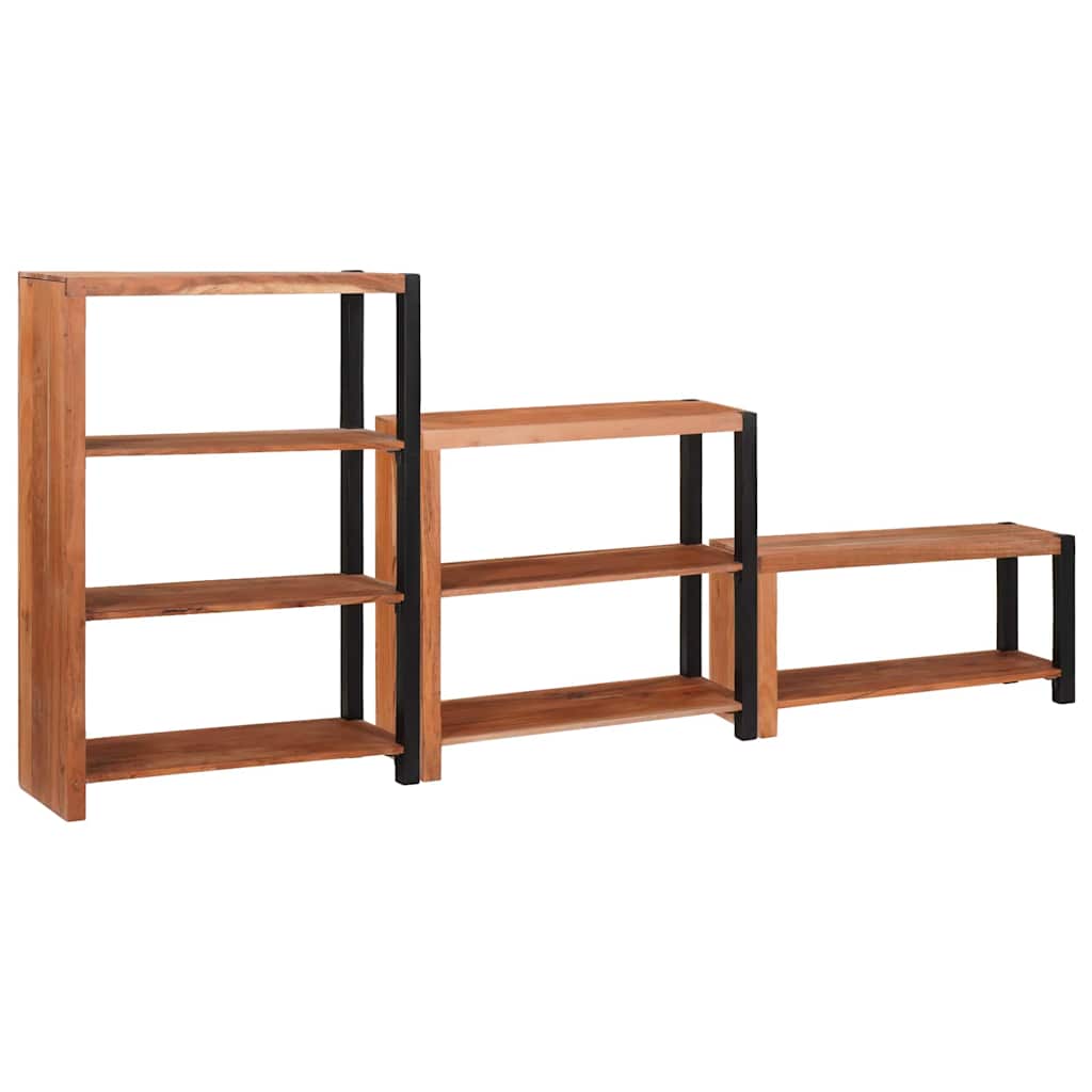 Étagère 3 pcs Marron 80 x 30 x 110 cm Bois d'Acacia Massif - XIOS