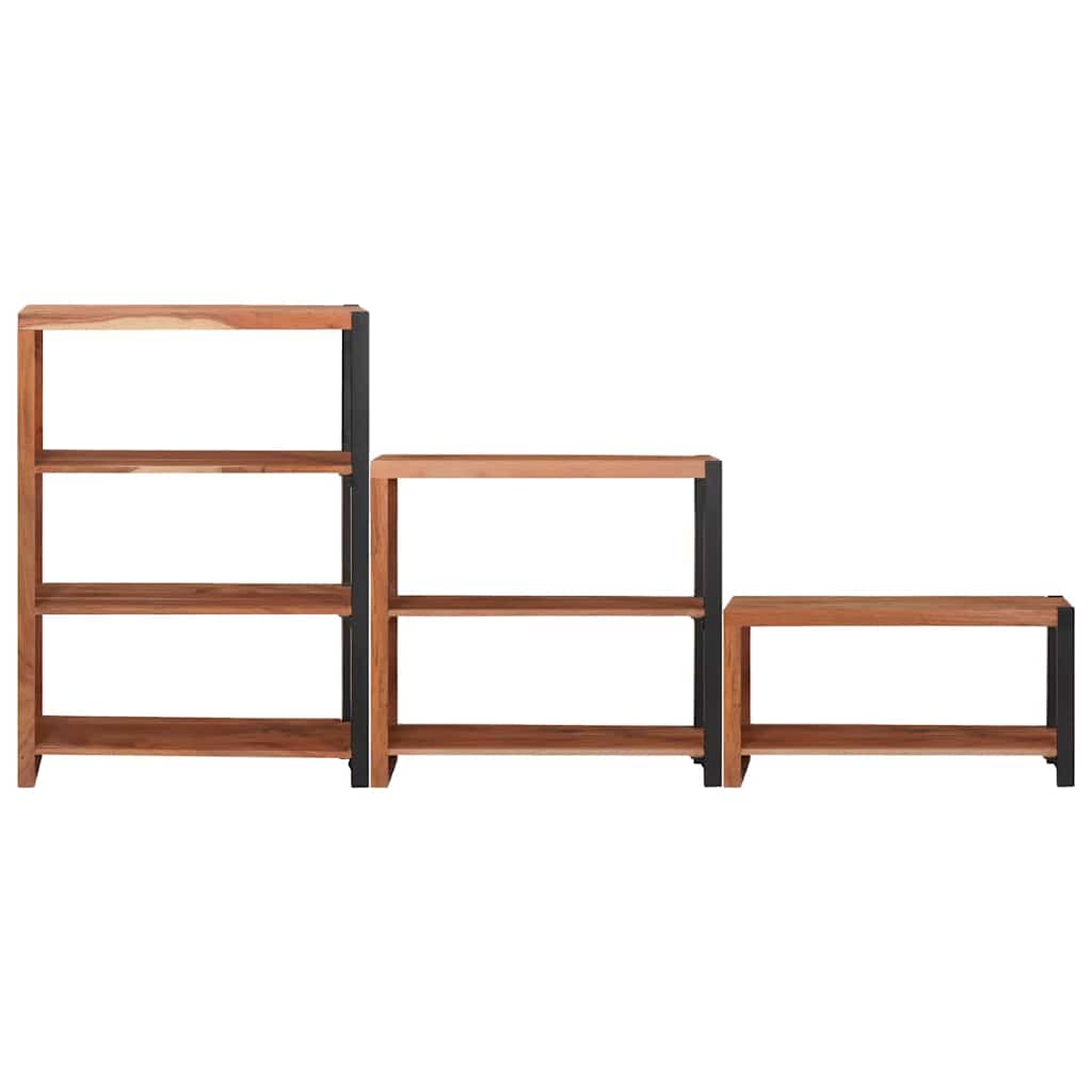 Étagère 3 pcs Marron 80 x 30 x 110 cm Bois d'Acacia Massif - XIOS