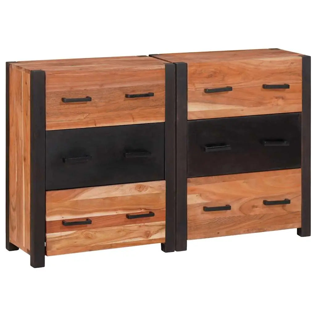 Buffet 3 pc Marron 110 x 30 x 75 cm Bois d’Acacia Massif - XIOS