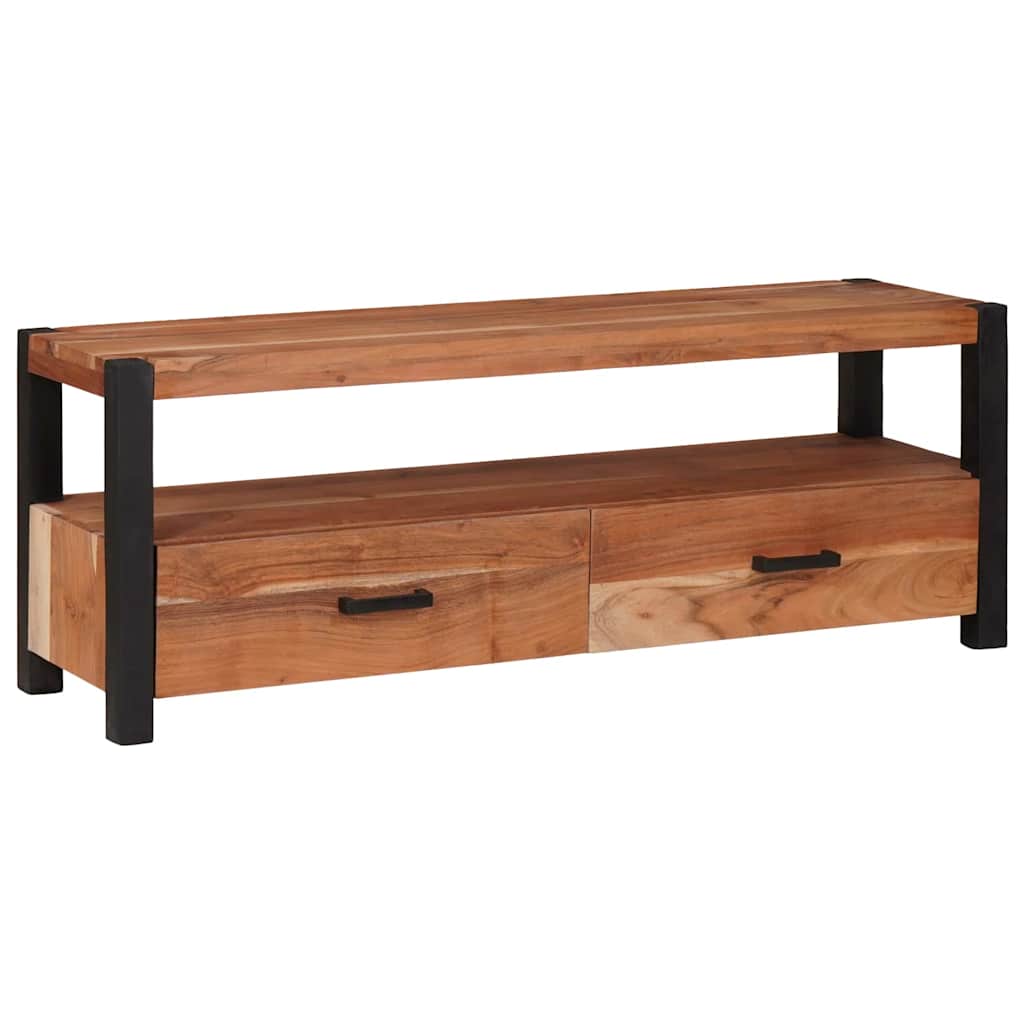 Meuble TV Marron 110 x 30 x 40 cm Bois d'acacia massif - XIOS