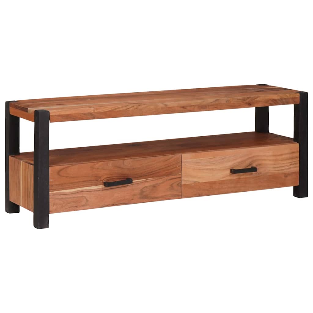 Meuble TV Marron 110 x 30 x 40 cm Bois d'acacia massif - XIOS