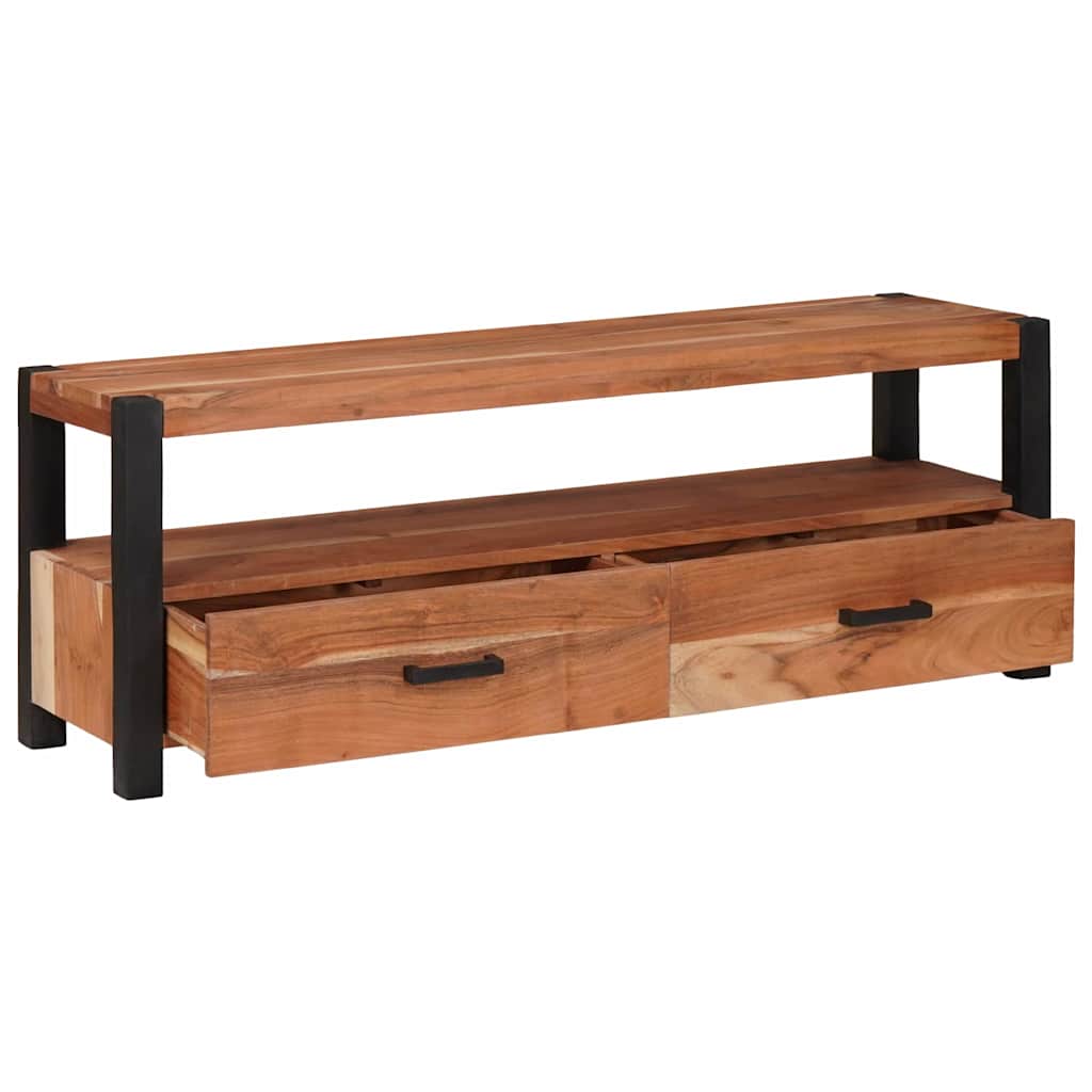 Meuble TV Marron 110 x 30 x 40 cm Bois d'acacia massif - XIOS