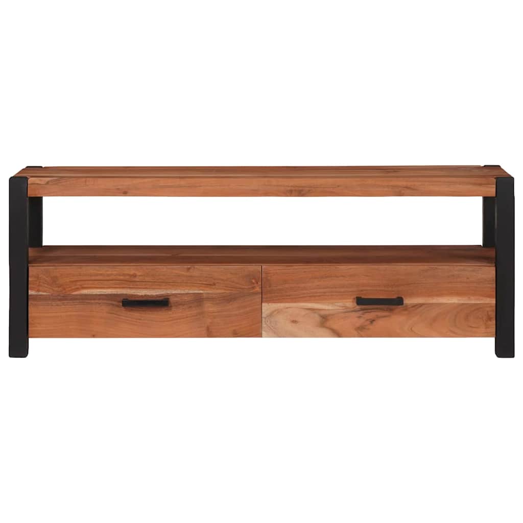 Meuble TV Marron 110 x 30 x 40 cm Bois d'acacia massif - XIOS