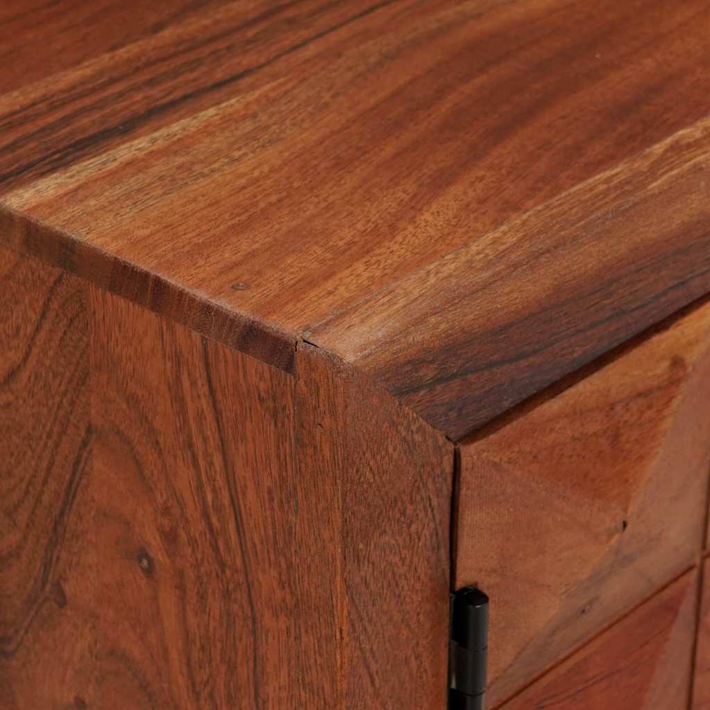 Meuble TV marron miel 112 x 30 x 48 cm Bois d'acacia massif