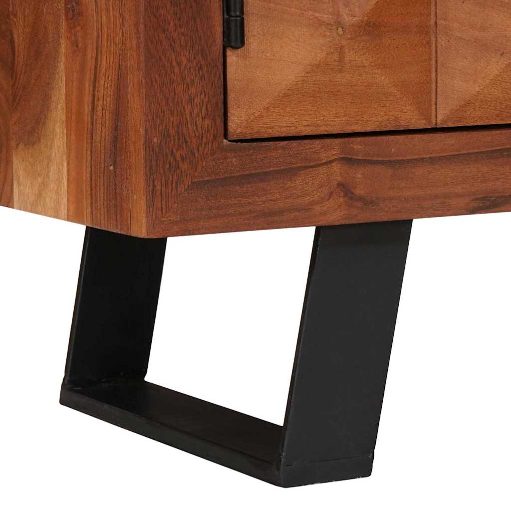 Meuble TV marron miel 112 x 30 x 48 cm Bois d'acacia massif