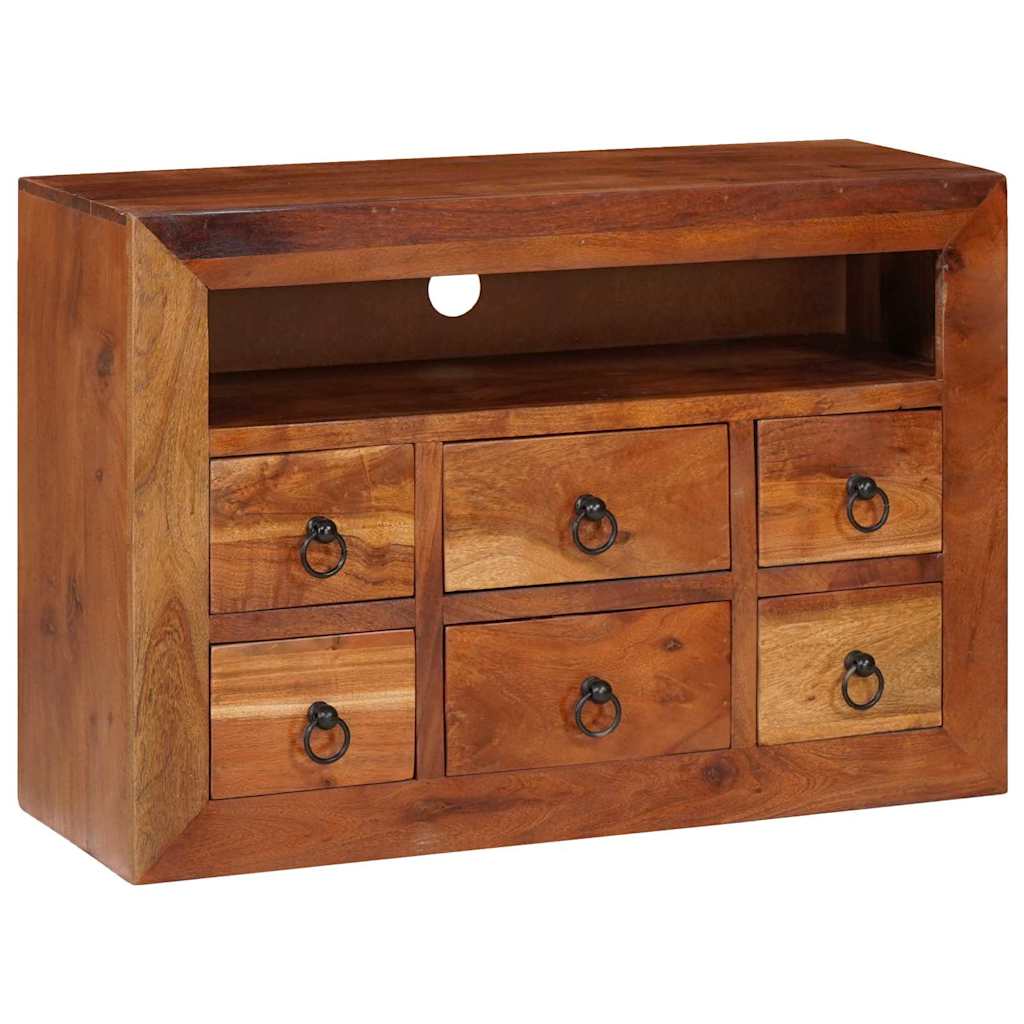 Buffet avec tiroir Marron 80 x 30 x 55 cm Bois d'acacia massif - XIOS