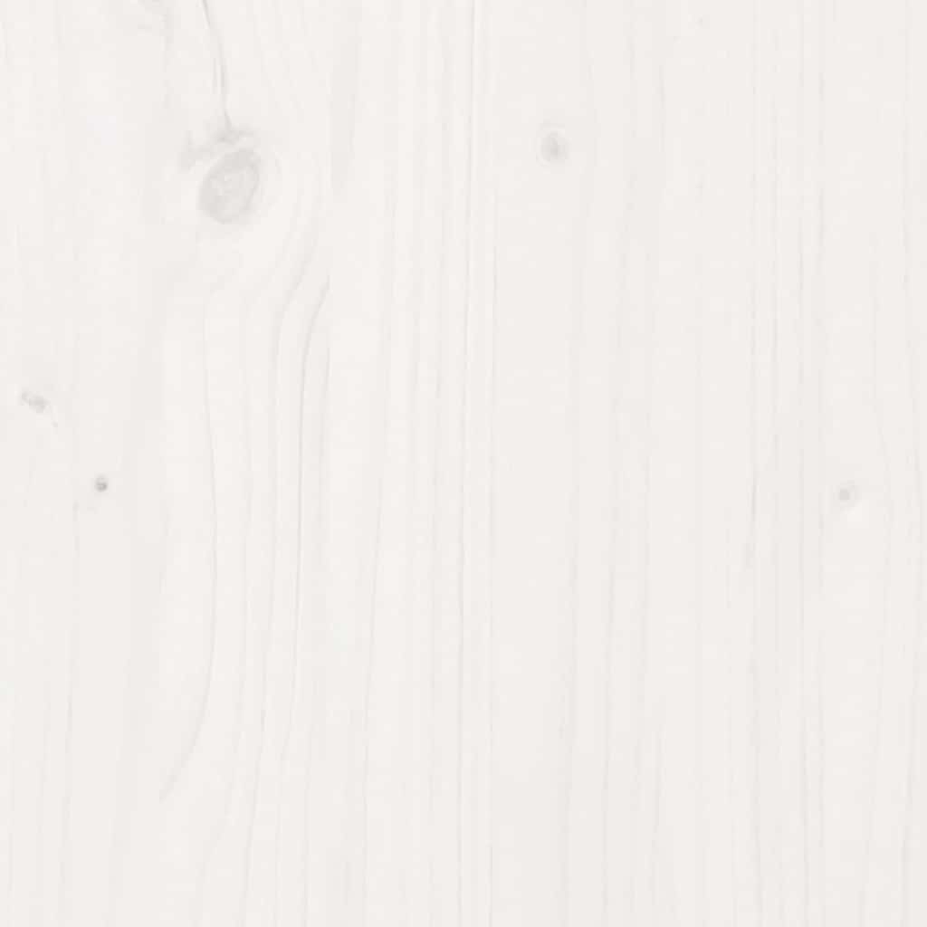 Lit bibliothèque sans matelas blanc 135x190 cm bois pin massif - XIOS
