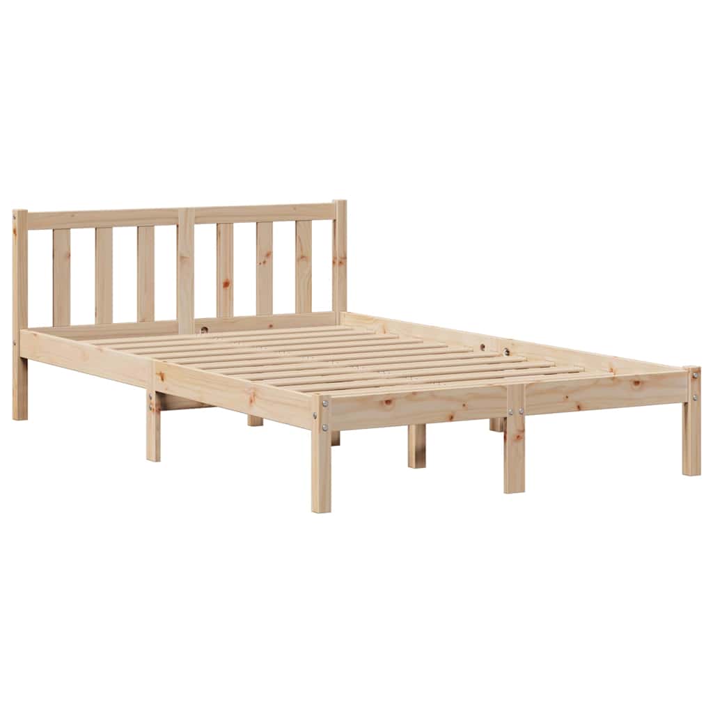 Lit bibliothèque sans matelas 135x190 cm bois de pin massif - XIOS