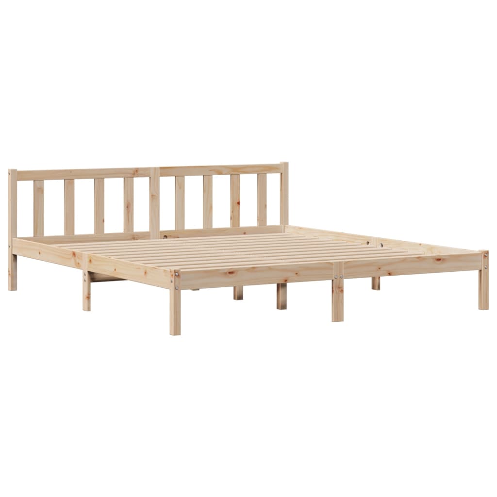Lit bibliothèque sans matelas 180x200 cm bois massif de pin - XIOS