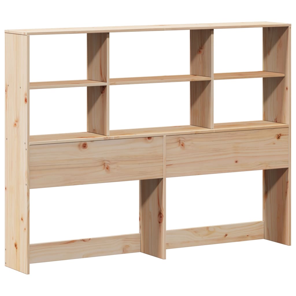 Lit bibliothèque sans matelas 160x200 cm bois massif de pin - XIOS