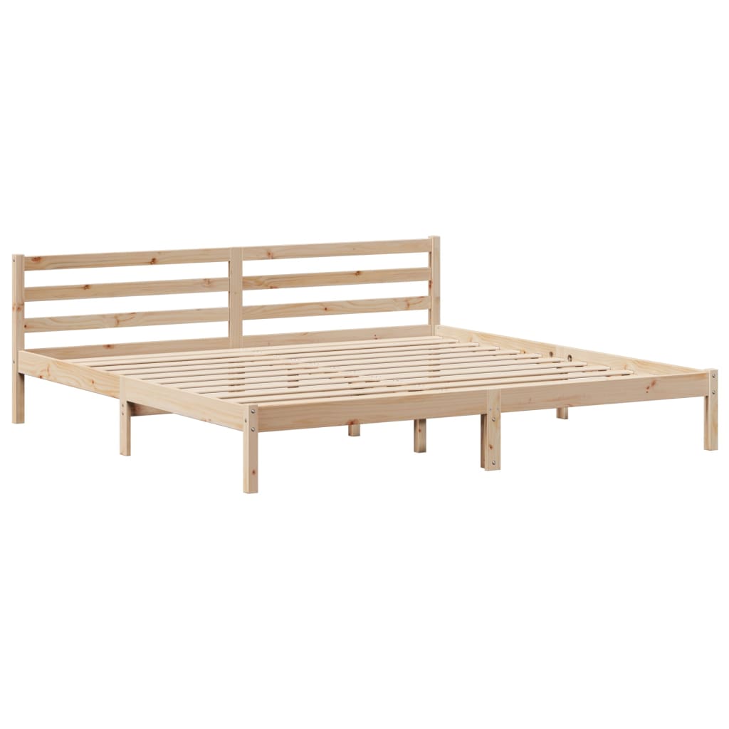 Lit bibliothèque sans matelas 180x200 cm bois massif de pin - XIOS