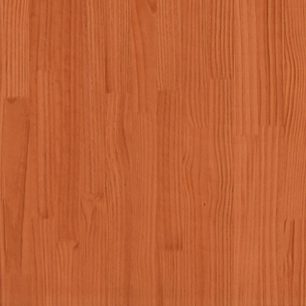 Lit bibliothèque sans matelas cire marron 150x200 cm pin massif - XIOS
