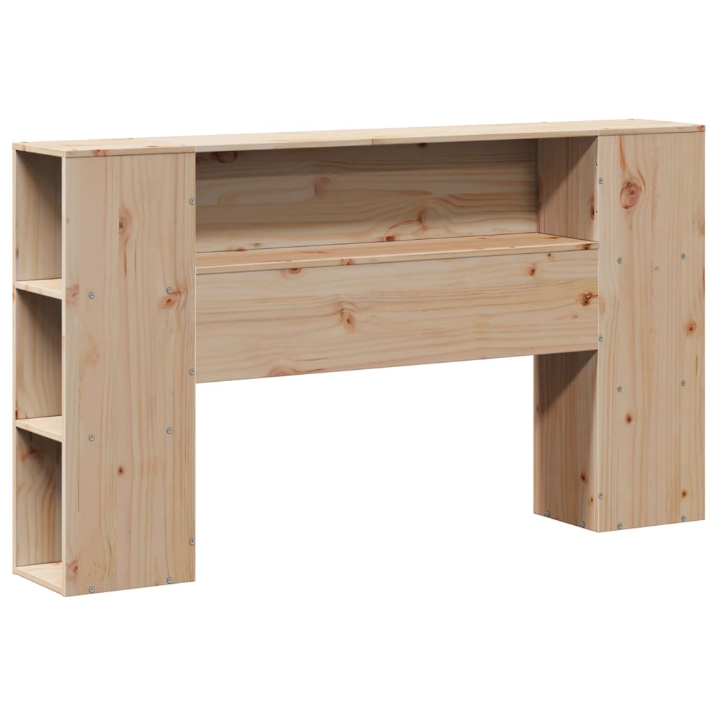 Lit bibliothèque sans matelas 135x190 cm bois de pin massif - XIOS