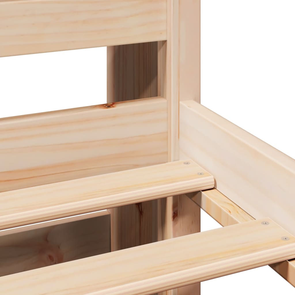 Lit bibliothèque sans matelas 100x200 cm bois massif de pin - XIOS