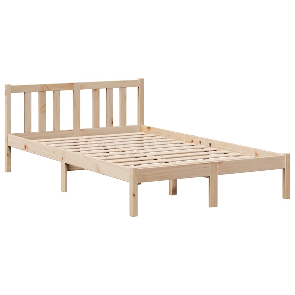 Lit bibliothèque sans matelas 135x190 cm bois de pin massif - XIOS
